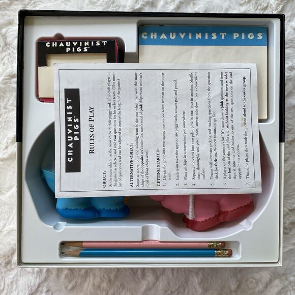 Chauvinist Pigs Board Game by Tiger Vintage‎ 1991 Edition Complete Pre Owned - Picture 5 of 9